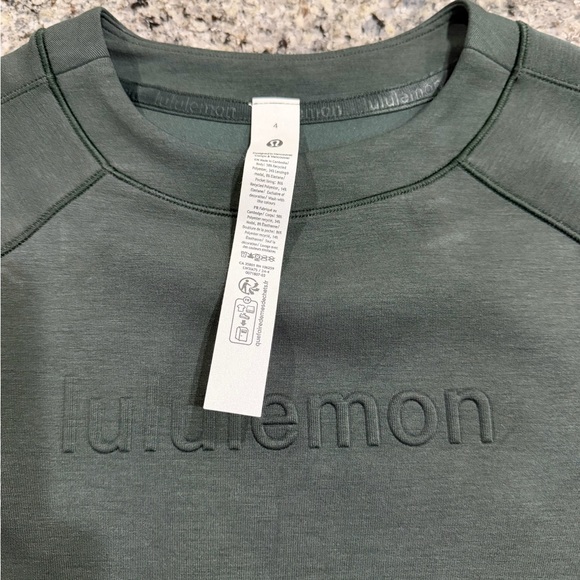 NWT Lululemon Smooth Spacer Cropped Pullover *Graphic Rainforest Green - Picture 3 of 5